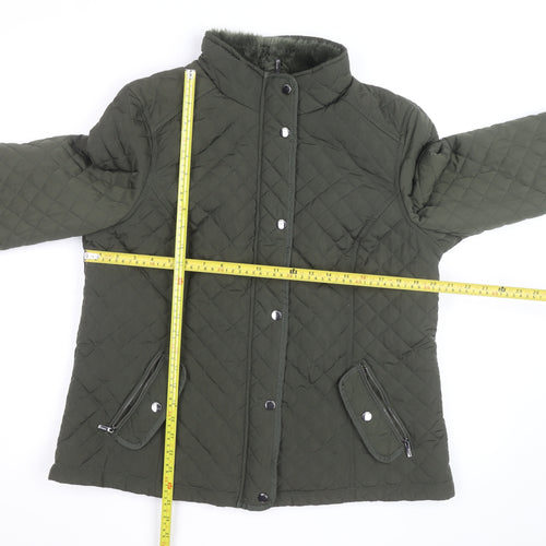 Maine New England Women's Green Quilted Polyester Jacket Size 18