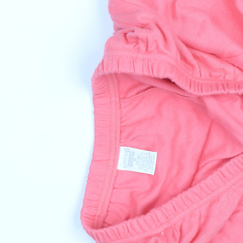 H&M Women's Pink A-Line Long Cotton Jersey Skirt L