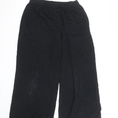 Uniqlo Womens Black Relaxed Wide-Leg Sweatpants Size M