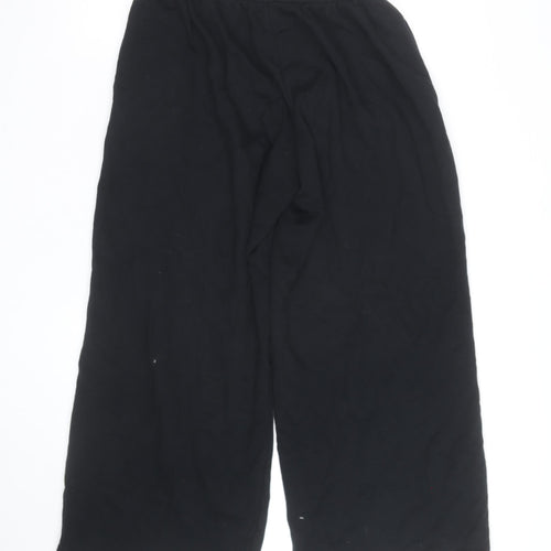Uniqlo Womens Black Relaxed Wide-Leg Sweatpants Size M