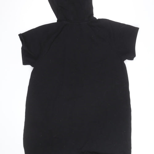 DKNY Sport Womens Black Short Sleeve Hooded Tunic Dress XL