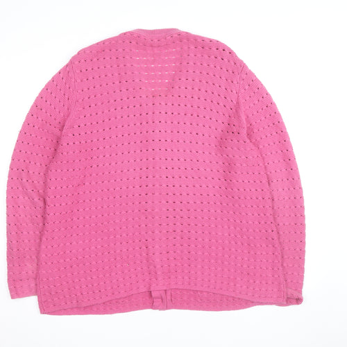 Cotswold Collections Women's Pink Round Neck Knit Cardigan 3XL