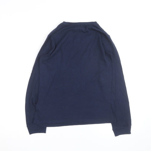 Champion Men's Blue Long Sleeve Crew Neck T-Shirt L
