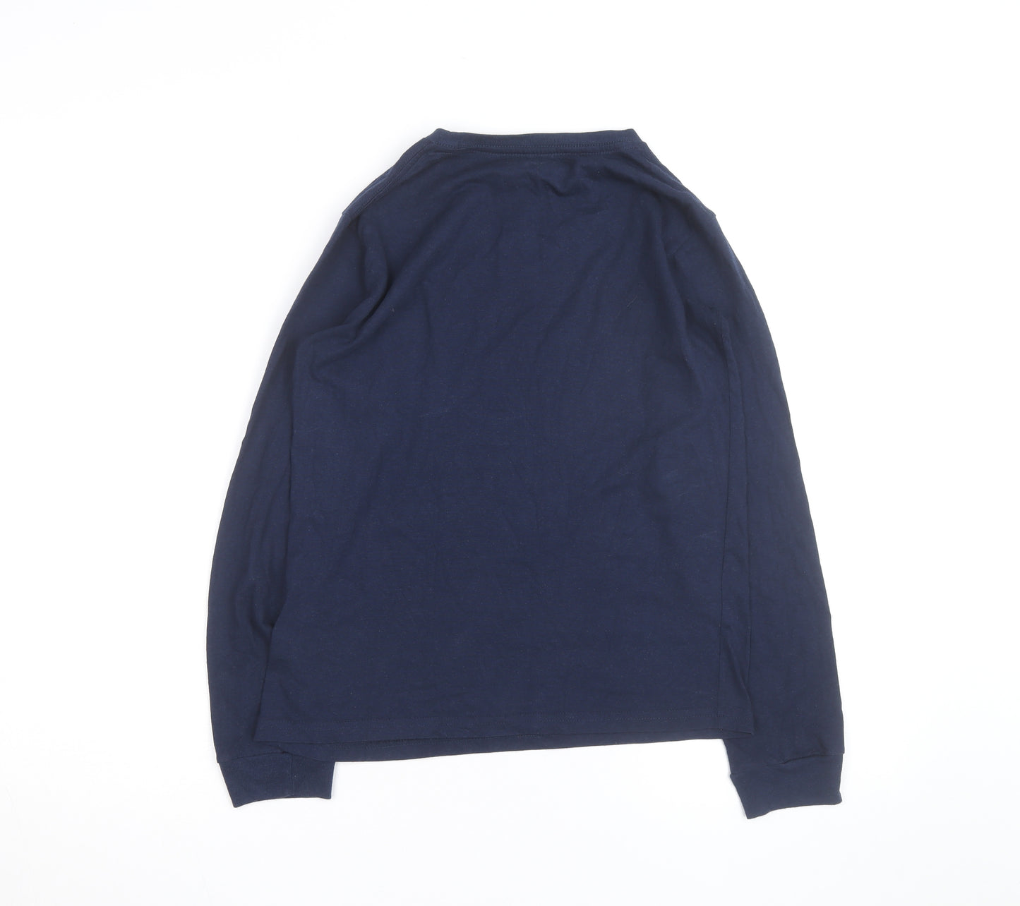 Champion Men's Blue Long Sleeve Crew Neck T-Shirt L
