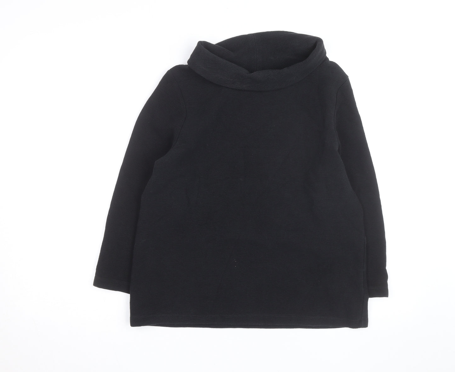 Hobbs Women Black Size 14 Cowl Neck Long Sleeve Jumper