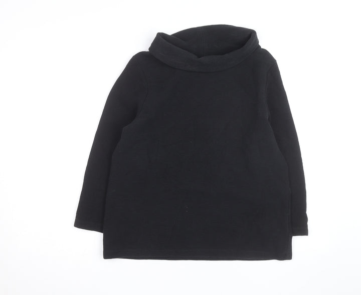 Hobbs Women Black Size 14 Cowl Neck Long Sleeve Jumper