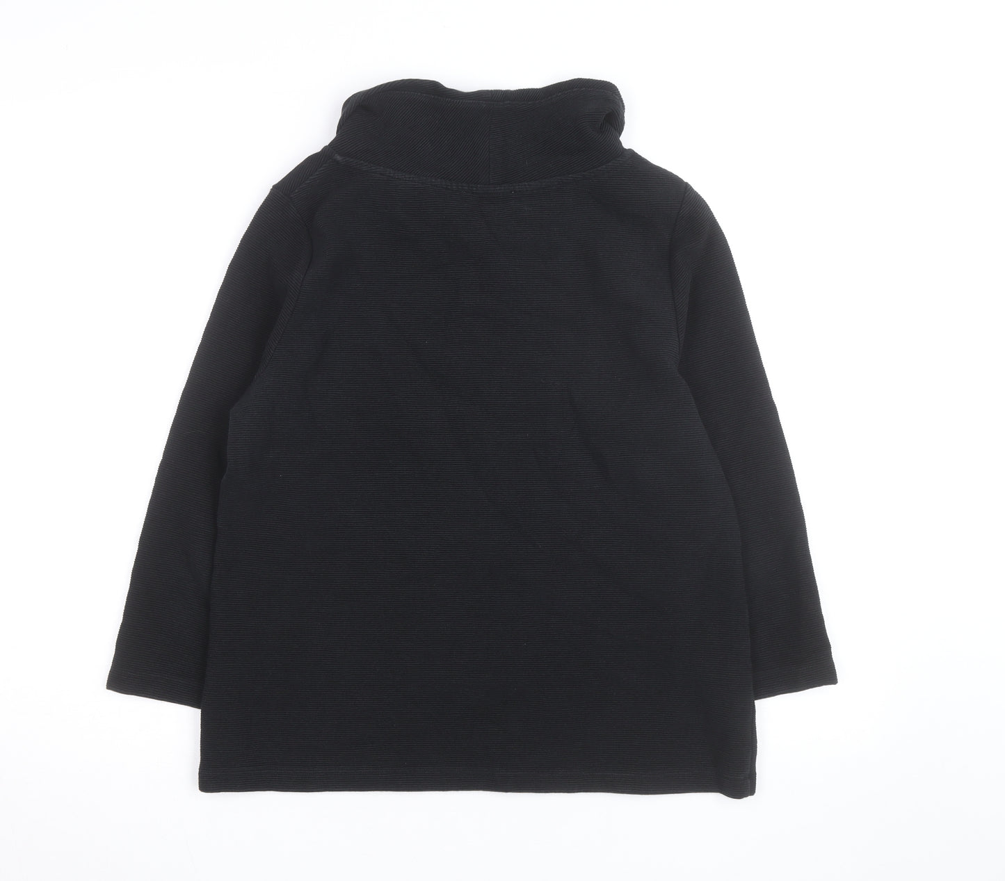 Hobbs Women Black Size 14 Cowl Neck Long Sleeve Jumper