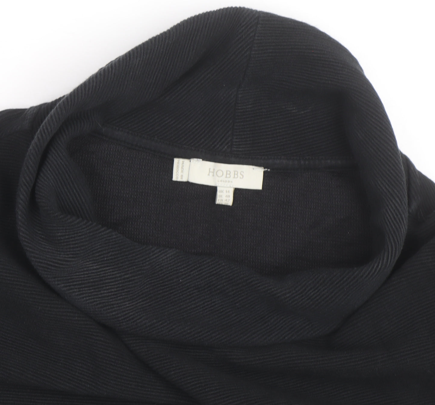 Hobbs Women Black Size 14 Cowl Neck Long Sleeve Jumper