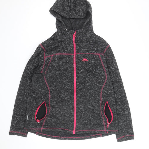 Trespass Women's Grey Full Zip Hoodie Size 16 Fleece Outdoor Jacket