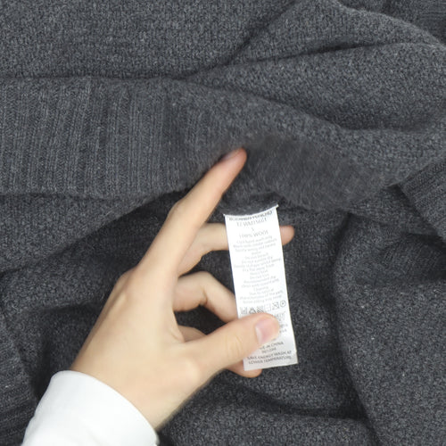 Seasalt Cornwall Women’s Grey Wool Roll Neck Cape Jumper Size S