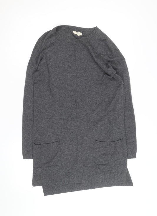 Fat Face Women's Grey Long Sleeve Knit Cardigan L