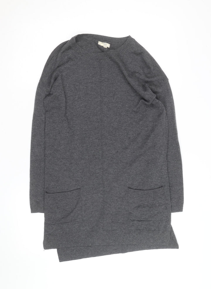 Fat Face Women's Grey Long Sleeve Knit Cardigan L