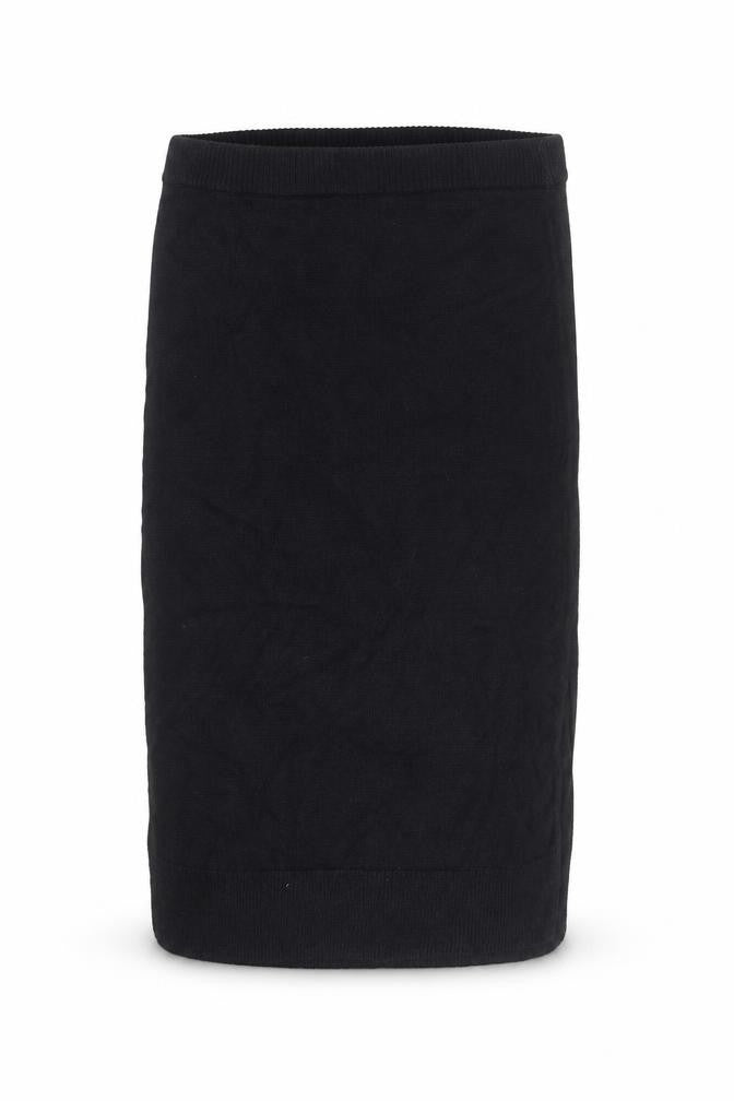 Front view of Jigsaw Women Black Wool Knit Pencil Skirt L