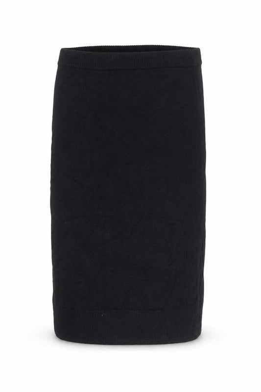 Front view of Jigsaw Women Black Wool Knit Pencil Skirt L