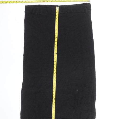 Jigsaw Women Black Wool Knit Pencil Skirt L