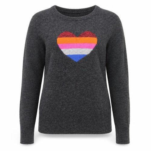 Gap Women’s Grey Wool Heart Pullover Jumper Size M