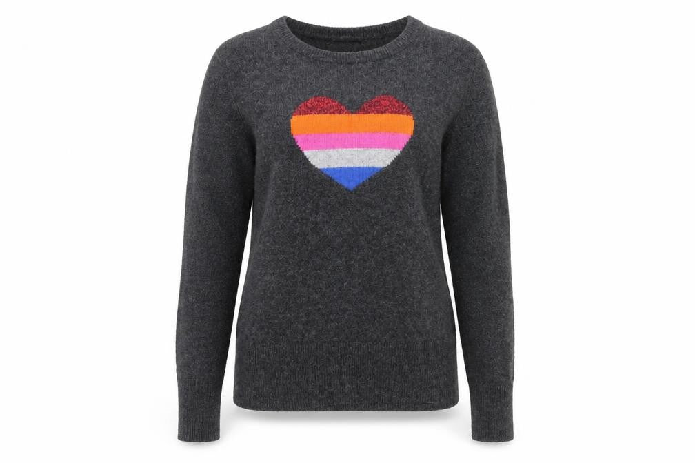 Gap Women’s Grey Wool Heart Pullover Jumper Size M
