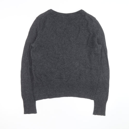 GAP Women’s Grey Wool Heart Pullover Jumper Size M