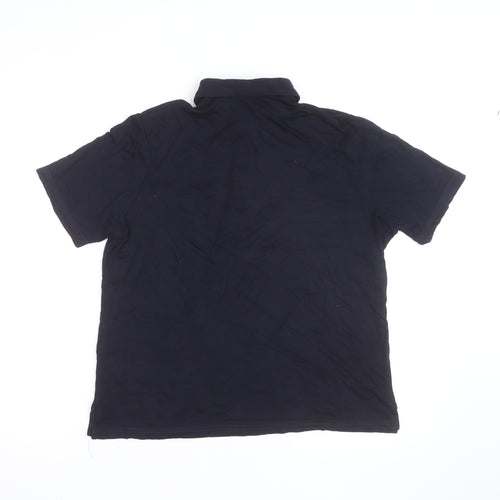 Marks and Spencer Women's Blue Polo Shirt Size 14 Viscose