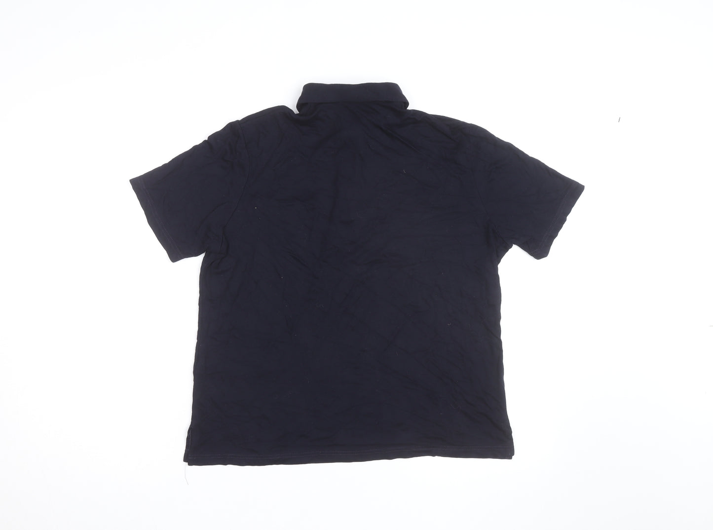 Marks and Spencer Women's Blue Polo Shirt Size 14 Viscose