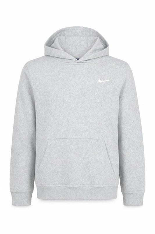 Nike Boys Grey Pullover Hoodie Size L Cotton Blend Hooded Sweatshirt