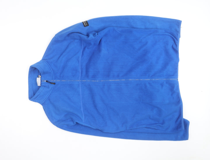 ASOS DESIGN Men's Blue 2XL Fleece Full Zip Basic Jacket