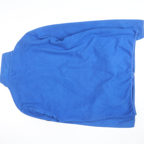 ASOS DESIGN Men's Blue 2XL Fleece Full Zip Basic Jacket