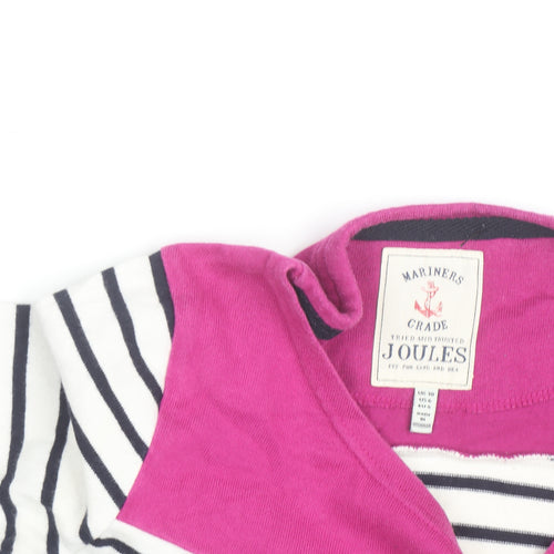 Joules Women’s Multicoloured Striped 3/4 Sleeve Cotton T-Shirt Size 10