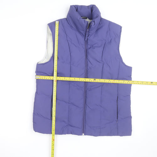 Editions Women's Purple Padded Puffer Waistcoat Size 12
