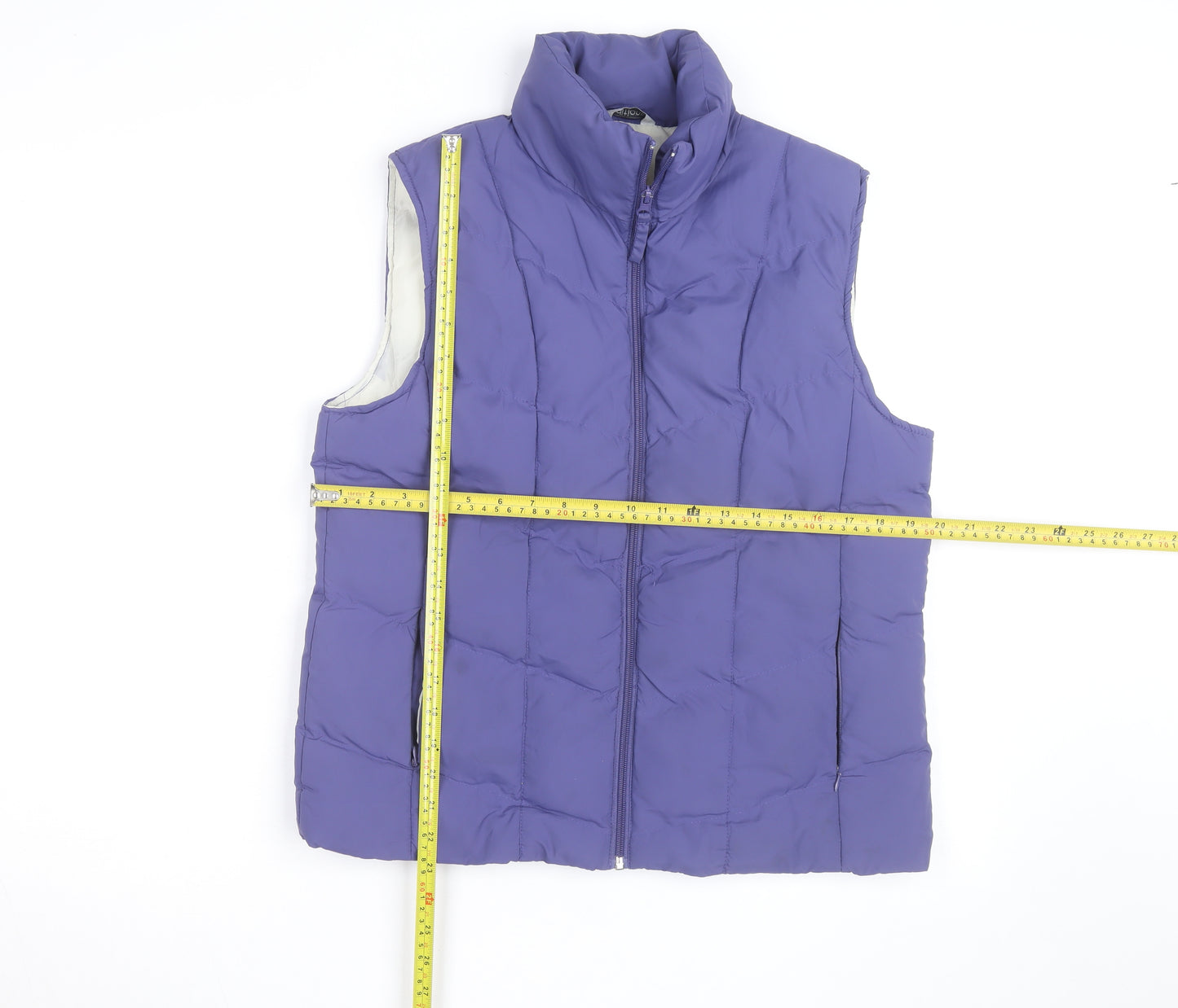 Editions Women's Purple Padded Puffer Waistcoat Size 12