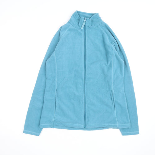Mountain Warehouse Women Blue Fleece Full Zip Jacket Size 12