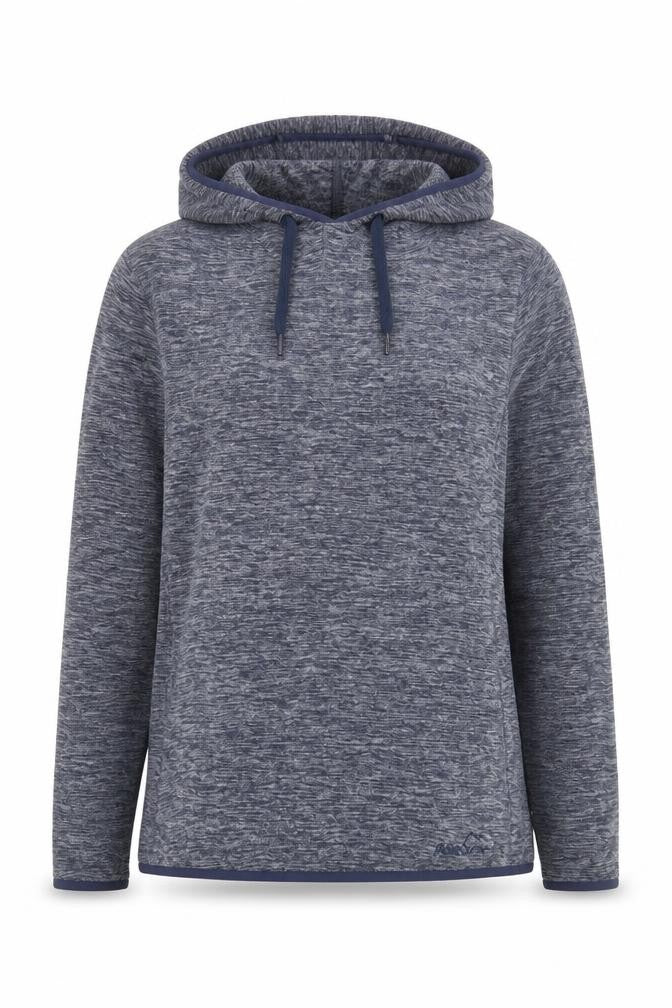 Front view of Peter Storm women’s blue hooded pullover hoodie, size UK 20