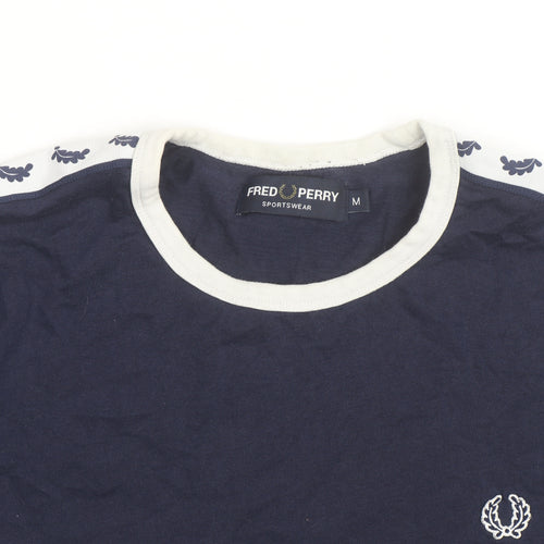 Fred Perry Men's Blue Long Sleeve Sportswear Top Size M