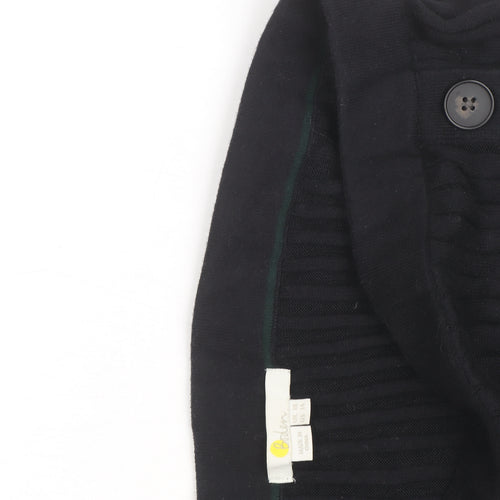 Boden Women Black Midi Knit Button Stretch Pencil Skirt Size 18