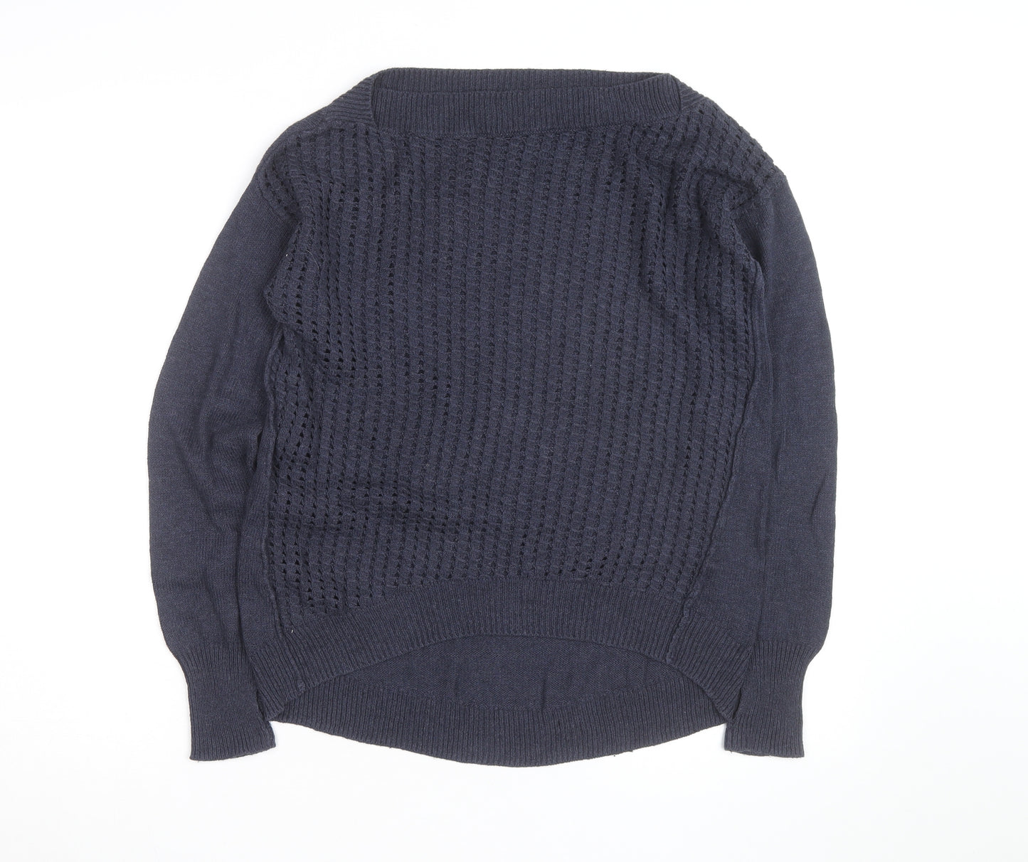 Aphorism Women’s Blue Open-Knit Crew Neck Jumper Size 12