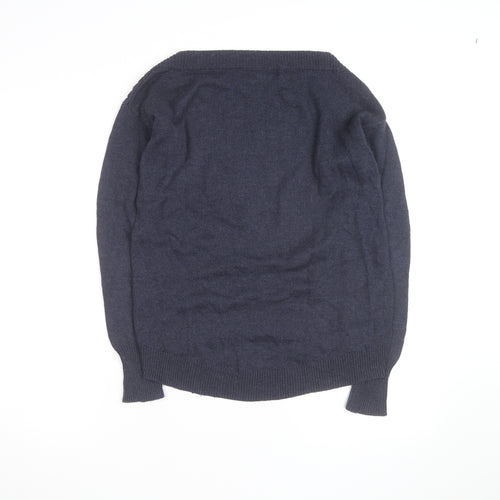 Aphorism Women’s Blue Open-Knit Crew Neck Jumper Size 12