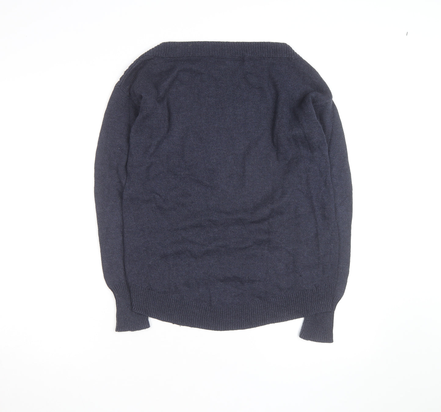 Aphorism Women’s Blue Open-Knit Crew Neck Jumper Size 12