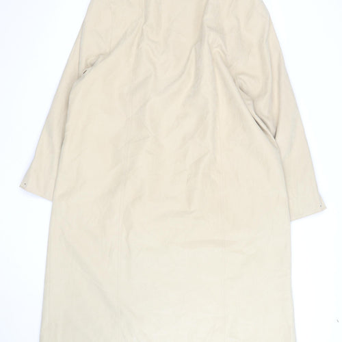 Gray & Osbourn Womens Beige Size 18 Long Buttoned Coat Classic Style