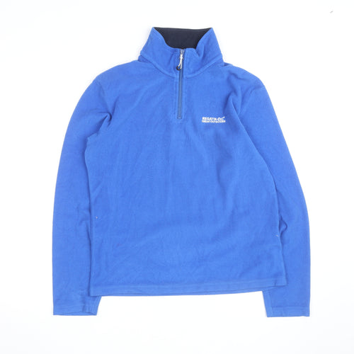 Regatta Men Blue Fleece 1/2 Zip Pullover Sweatshirt S