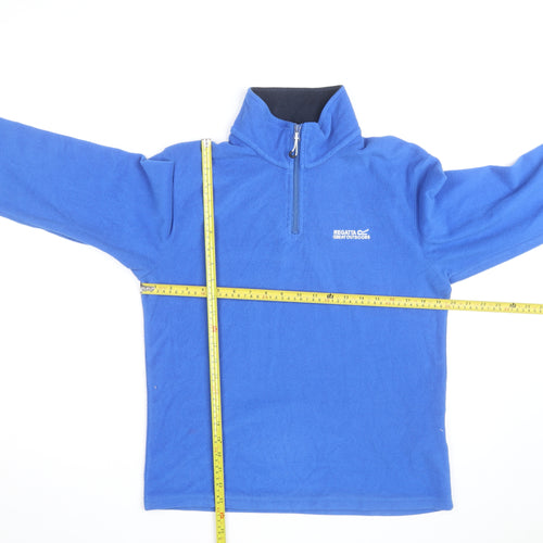 Regatta Men Blue Fleece 1/2 Zip Pullover Sweatshirt S
