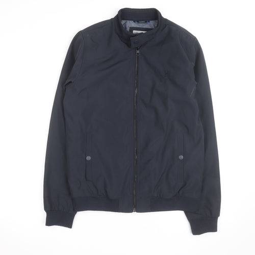 Next Teens Blue Polyester Bomber Jacket S Casual Zip Up