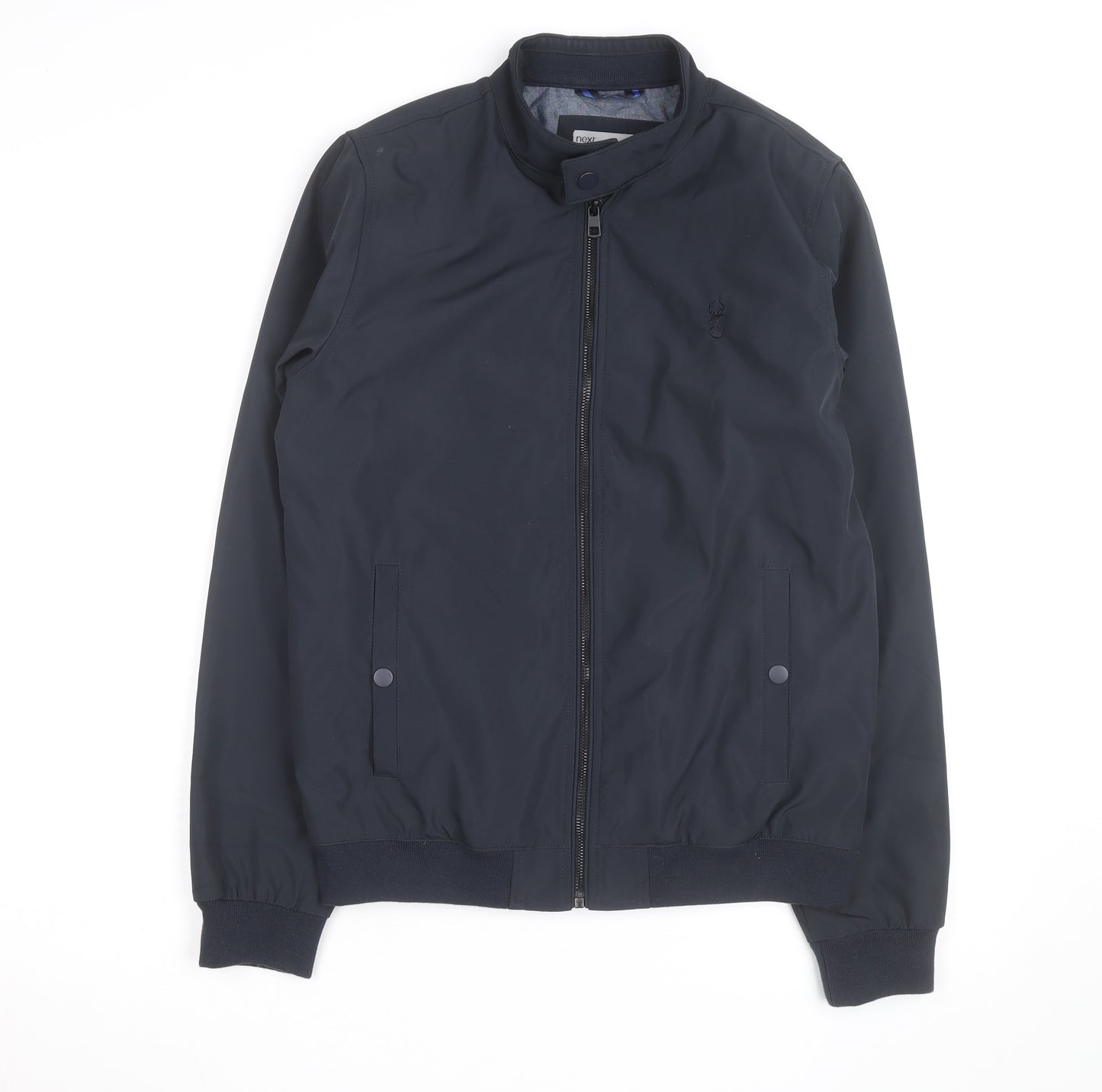 Next Teens Blue Polyester Bomber Jacket S Casual Zip Up