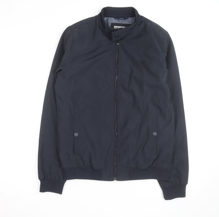 Next Teens Blue Polyester Bomber Jacket S Casual Zip Up