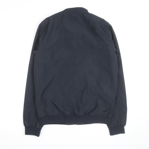 Next Teens Blue Polyester Bomber Jacket S Casual Zip Up