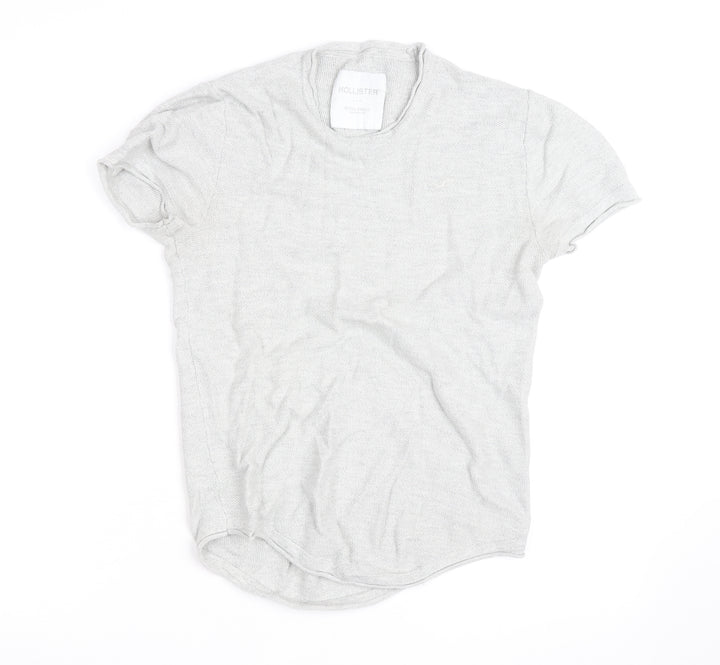 Hollister Men’s Grey XS Slim Fit Crew Neck Short Sleeve T-Shirt