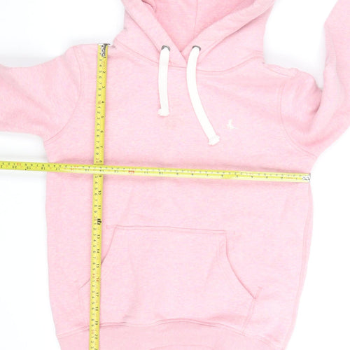 Jack Wills Womens Pink Pullover Hoodie Size 8 Cotton Blend Casual