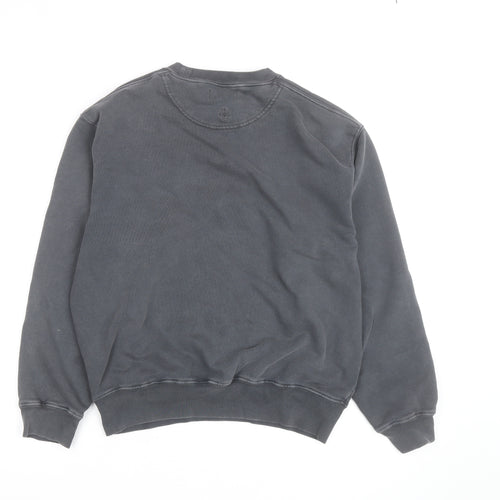 Anine Bing Paris Black Sweatshirt Men S Crew Neck Cotton Pullover