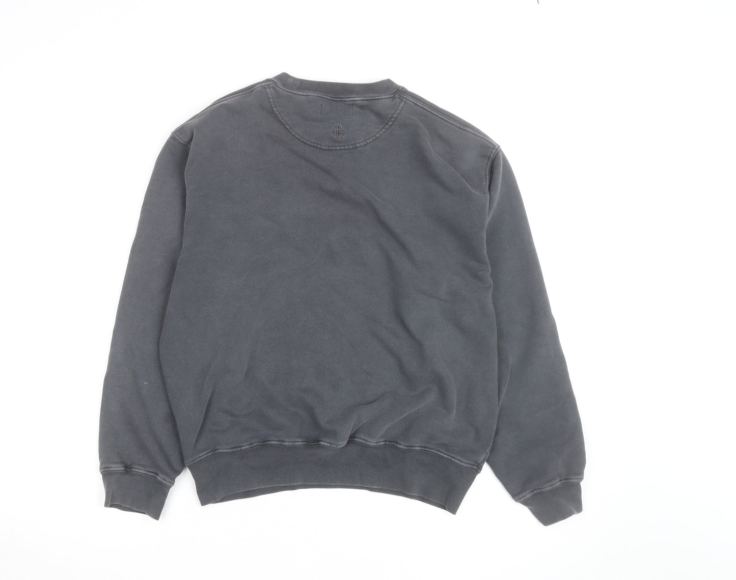 Anine Bing Paris Black Sweatshirt Men S Crew Neck Cotton Pullover