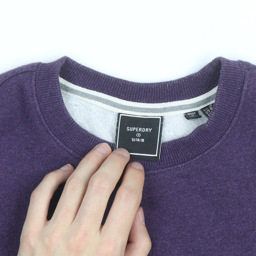Superdry Women's Purple Crew Neck Pullover Sweatshirt Size 10
