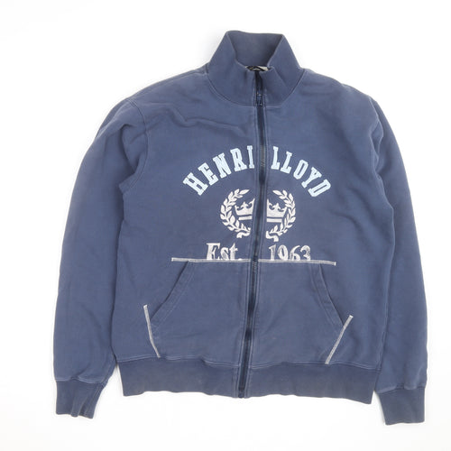 Henri Lloyd Men's Blue Cotton Track Jacket Size M Full Zip Casual